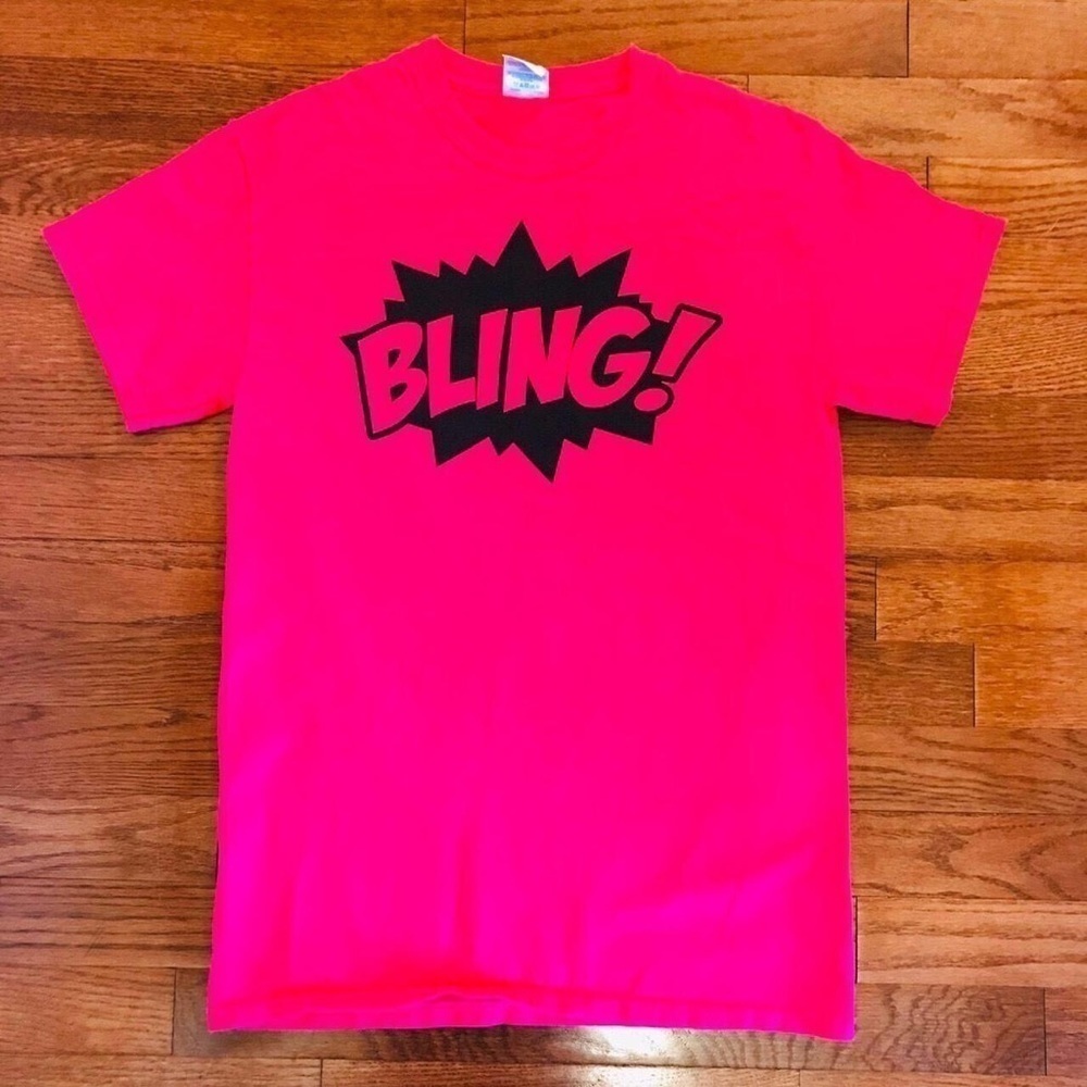 HOT PINK COMIC SANS FONT BAM SHIRT SMALL